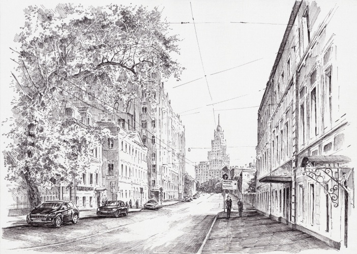 Рисунки улиц москвы