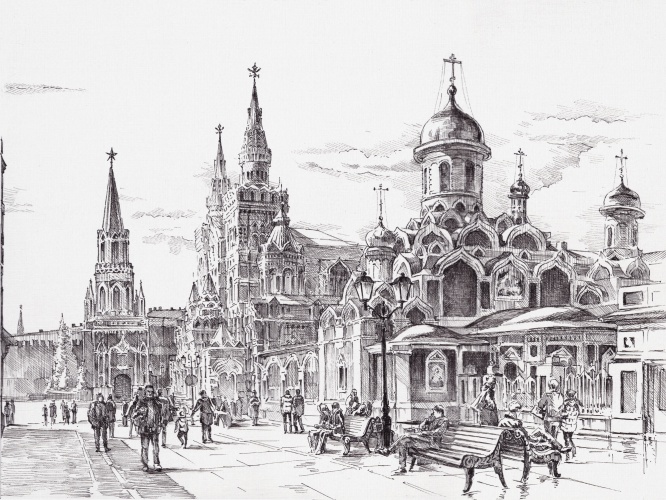 Рисунки улиц москвы
