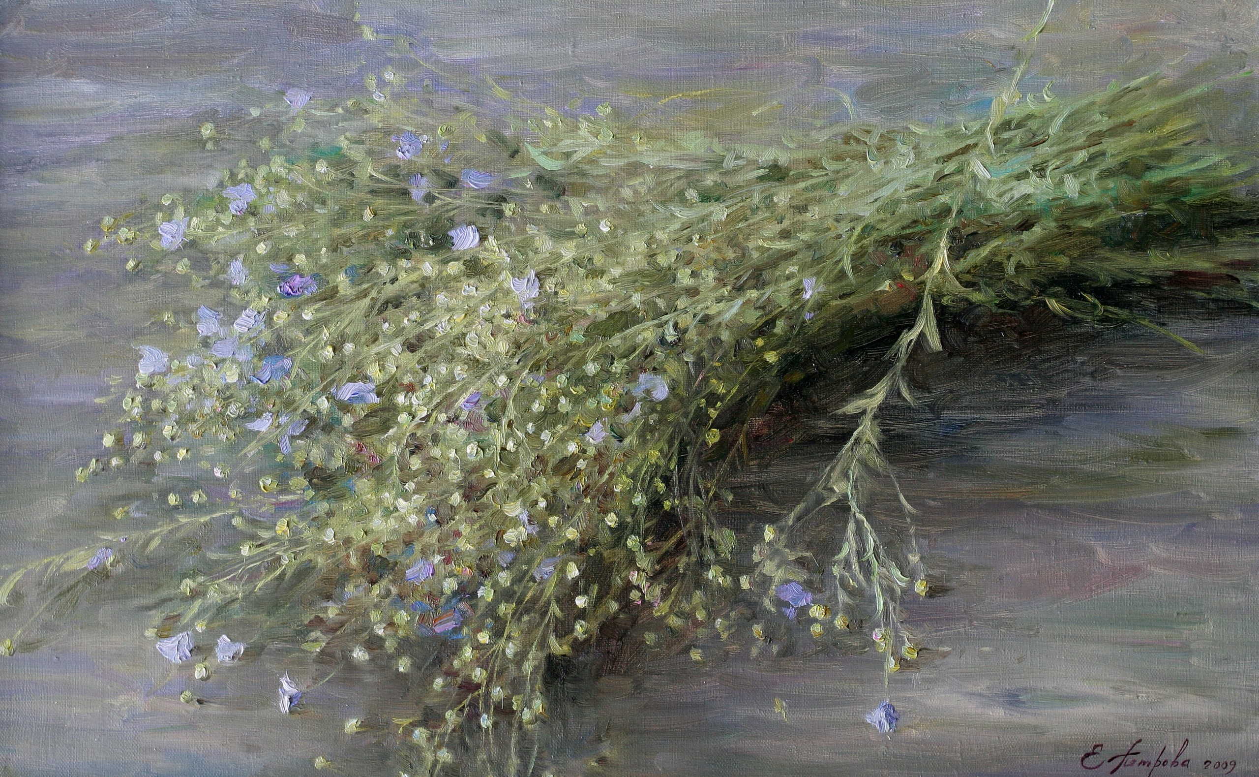 Лен на картинах художников