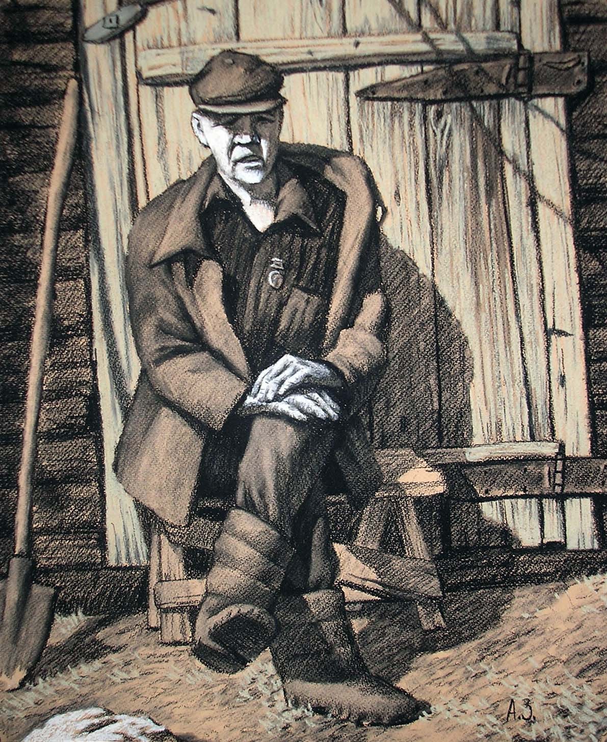 Советские художники уголь