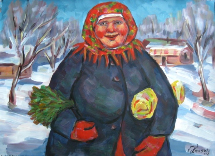 Авторские галереи - Ланский Валерий Петрович / Банный день / Живопись [Быт]