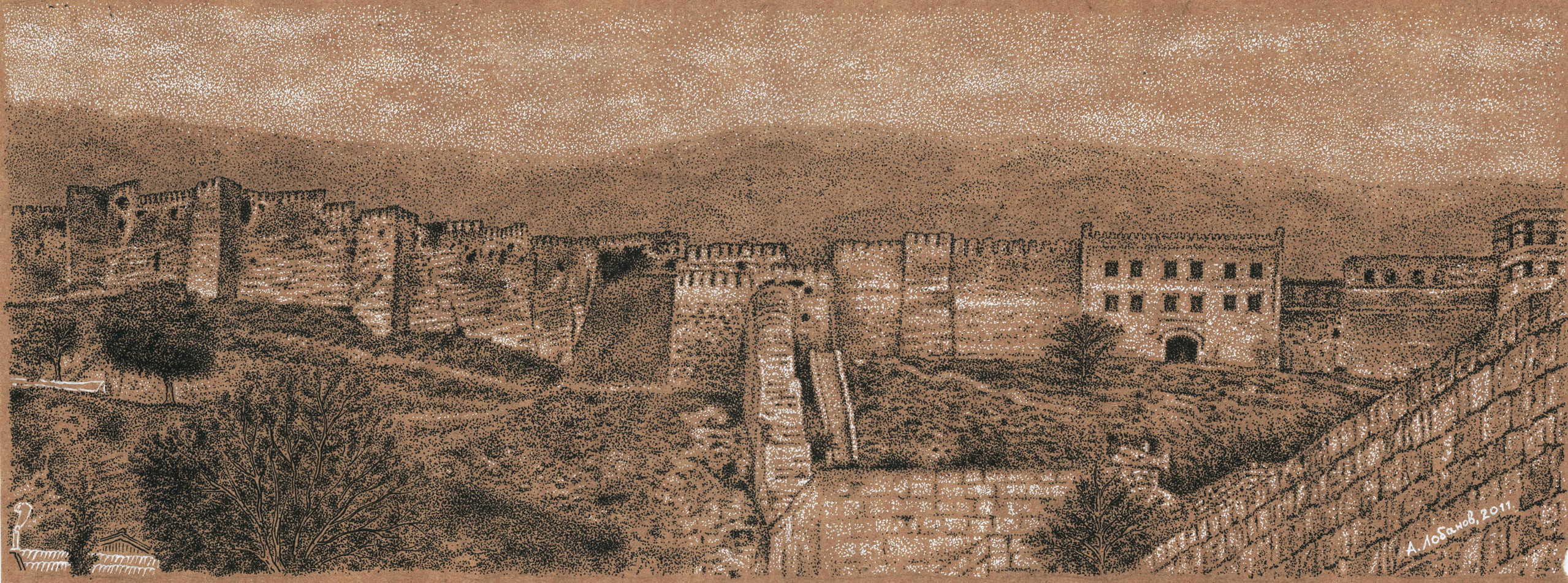 Крепость Нарын кала картина